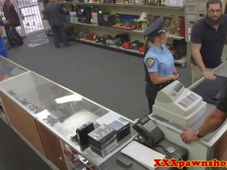 Real pawnshop adult video with bigass cop in uniform